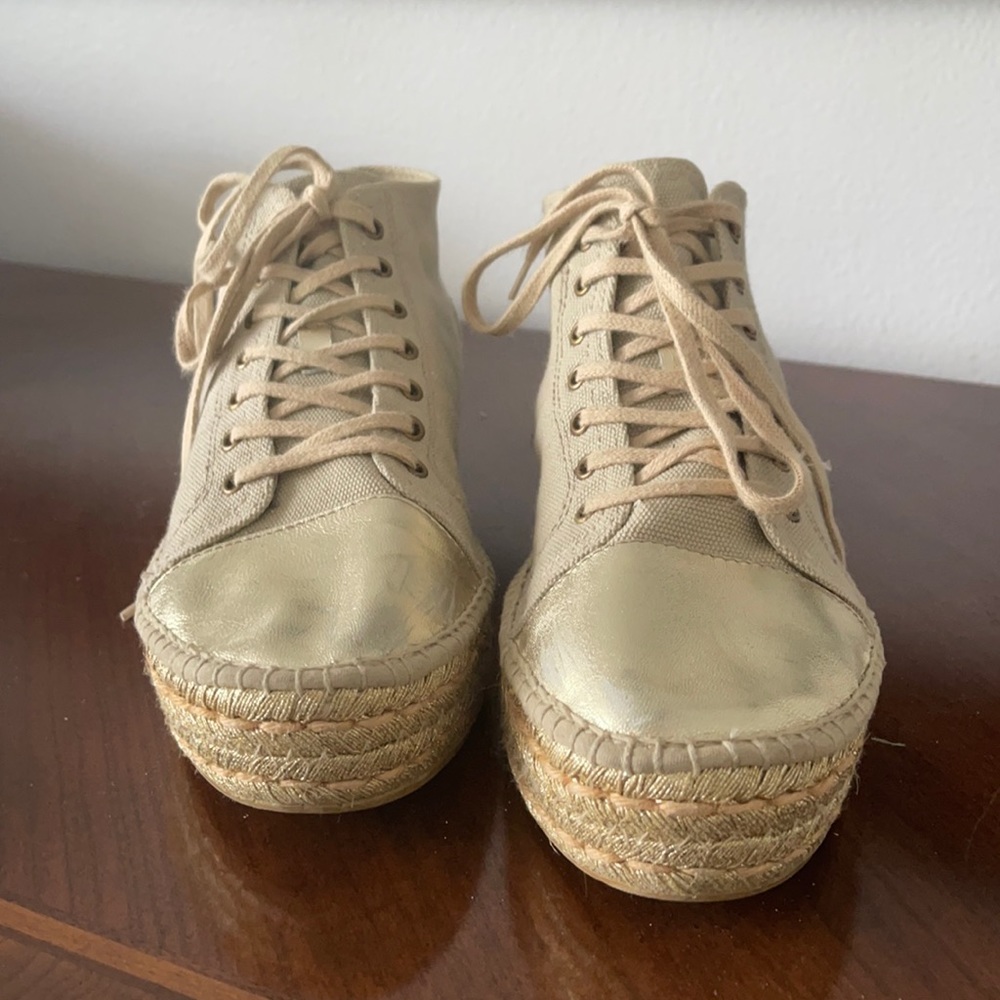 High Top Gold Espadrilles